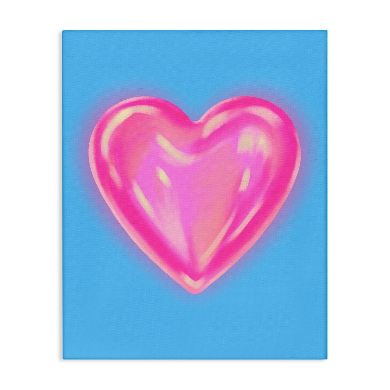 Stupell Industries Watercolor Sculptural Heart Canvas Wall Art Design by House of Lulu